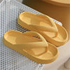 Rimocy Soft Sole EVA Women's Flip Flops 2023 Summer Beach Non-slip Cloud Slippers Women Thick Platform Clip Toe Bathroom Slides