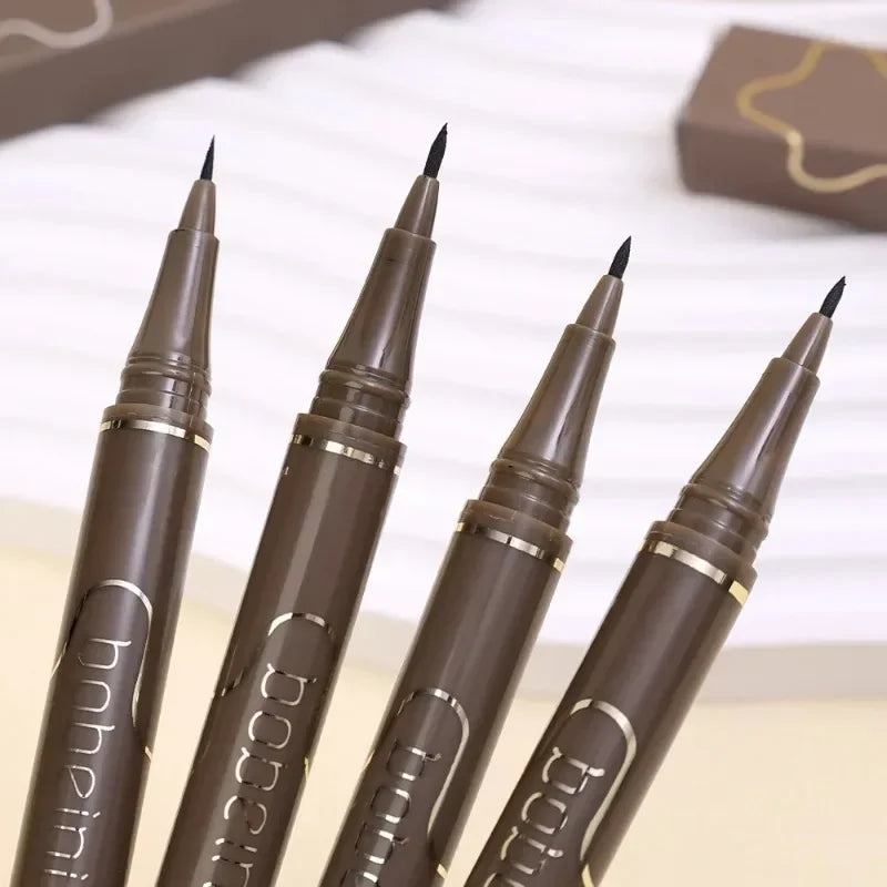 Waterproof Quick Dry Liquid Eyeliner Pen Lasting Lying Silkworm Eyeliner Pencil Ultra-fine Matte Black Brown Beauty Eyes Makeup