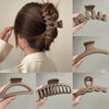 Women Hair Claw Clips Korea Coffee Beige Acrylic Large Hair Claw Hairpin Geometric Barrettes Crab Girl Headwear Hair Accessories