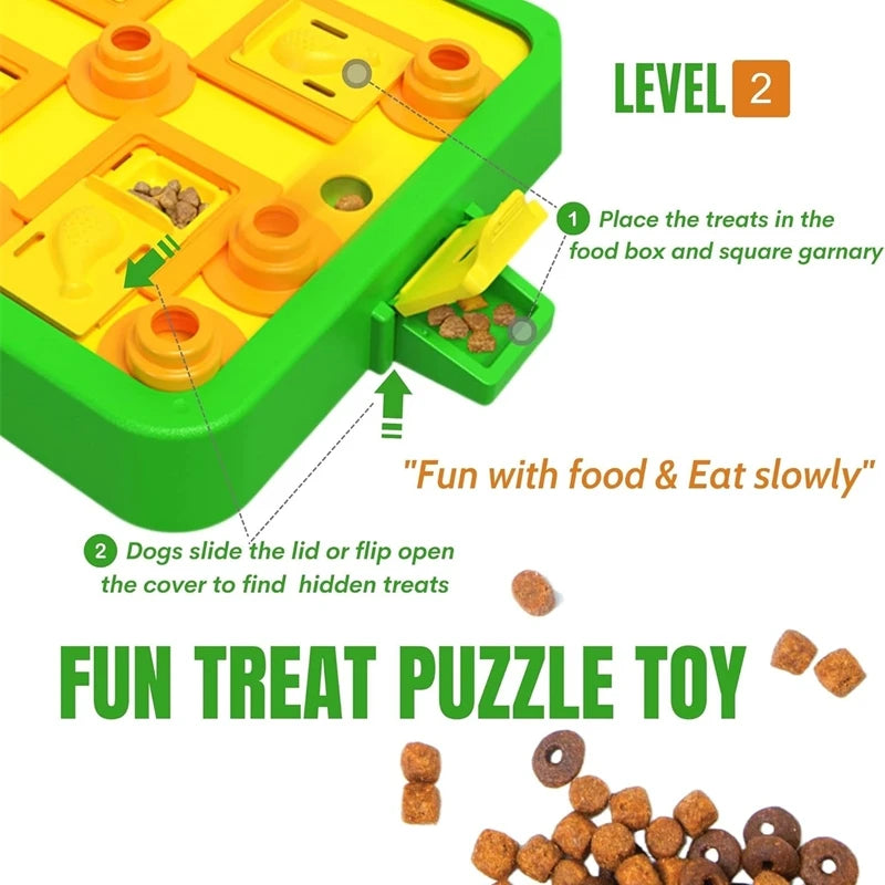 Dog Puzzle Toys Level 3in1 Enrichment Dogs Toys Mental Stimulation Treat Puzzle Feeder Interactive Boredom & Stimulating Dog Toy