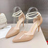 High Quality Nude Women's High Heels New Style 2024 Classic Buckle Women's High Heels Fashion Pointed Toe Elegant Formal Shoes