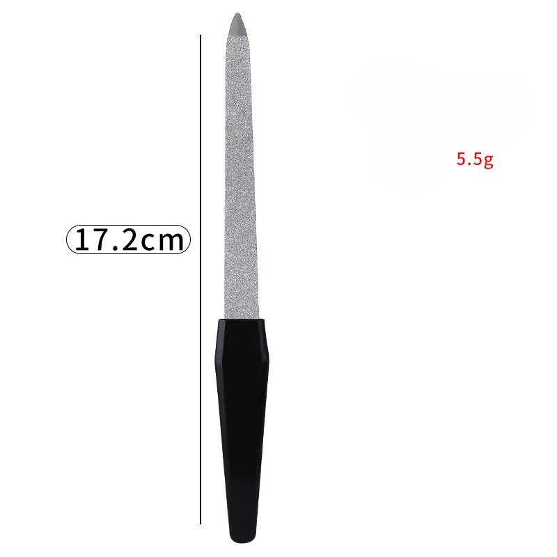 Durable Manicure File Lightweight Dual Use Stainless Steel Beauty Nail File Nail Care Tool Cuticle Pusher Nails Art Tools