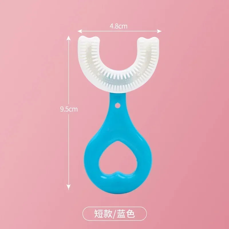 Baby Toothbrush Children 360 Degree U-shaped Child Soft Silicone Toothbrush Health Care Kids Teeth Oral Care Cleaning