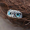 Charming Fashion Design Owl Rings Multicolor Eyes Silvery for Men Women Punk Gothic Open Adjustable Rings Jewelry Gift Resizable