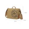 Men's Canvas Crossbody Messenger Bag Business Travel Shoulder Handbag Large Capacity Briefcase Vintage High-Quality Carryall