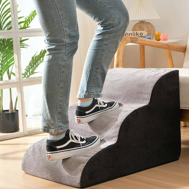 CAWAYI KENNEL Memory Foam Dog Sofa Stairs Pet 2/3/4 Steps Stairs for Small Dog Cat Ramp Ladder Anti-slip Bed Stairs Pet Supplies