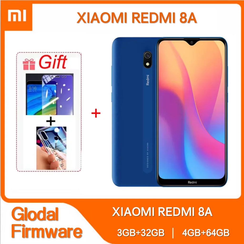 Original Xiaomi Redmi 8A 4GB 64GB Mobile Phone Battery 5000mAh Snapdargon 439 12MP Camera 4G Smartphone global rom