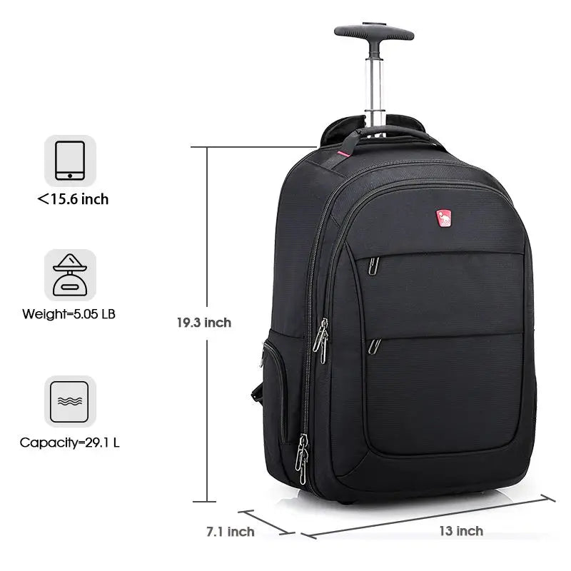 OIWAS Travel Bag on Wheels Men's Trolley Backpack Business Large Capacity Gym Sport Bags Travel Luggage Sets For Women Teens