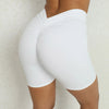 Back Waist Deep V-shaped Wrinkle Tight Yoga Shorts