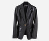 Women's Slim Skinny Leather Jacket Coat