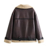 French Fur Integrated Zipper Ornament Double-sided Jacket