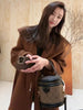 Coat Red Shirt Korean Style Hooded Cashmere Double-sided Woolen Woolen Coat For Women