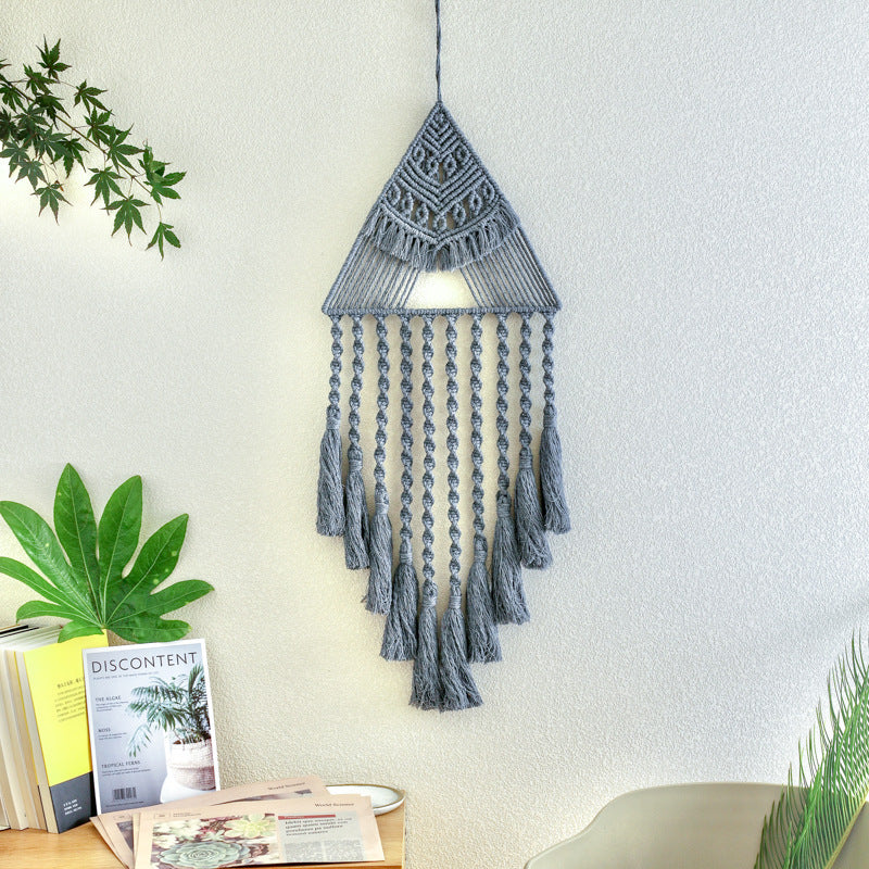 Handwoven Home Decor Triangle Dream Catcher Pendant