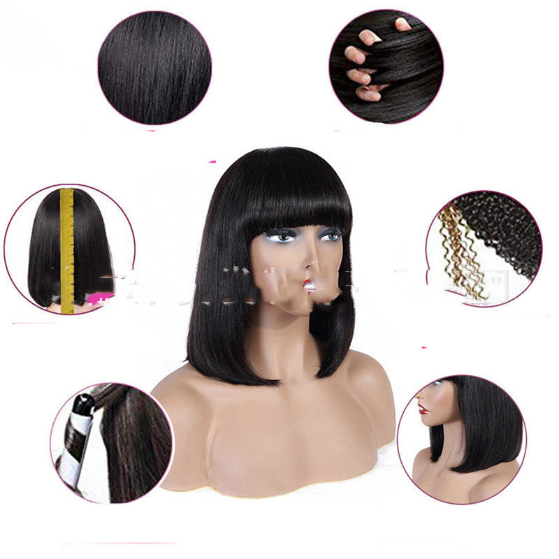 European And American Wigs With Bangs And Bob