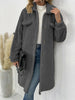 Women's Plush Lapel Long-sleeved Woolen Coat Top