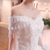 Shoulder-to-shoulder Wedding Dress Bridal Lace Plus Size Thin Shoulder Wedding Dress