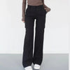 Women's Casual Pants Design Sense Stitching Straight-leg Pants